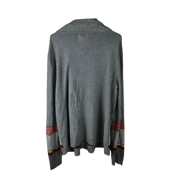 Urban Pipeline Grey Red Yellow Striped Bottom Button Cardigan Sweater Men’s Sz X - Picture 4 of 5